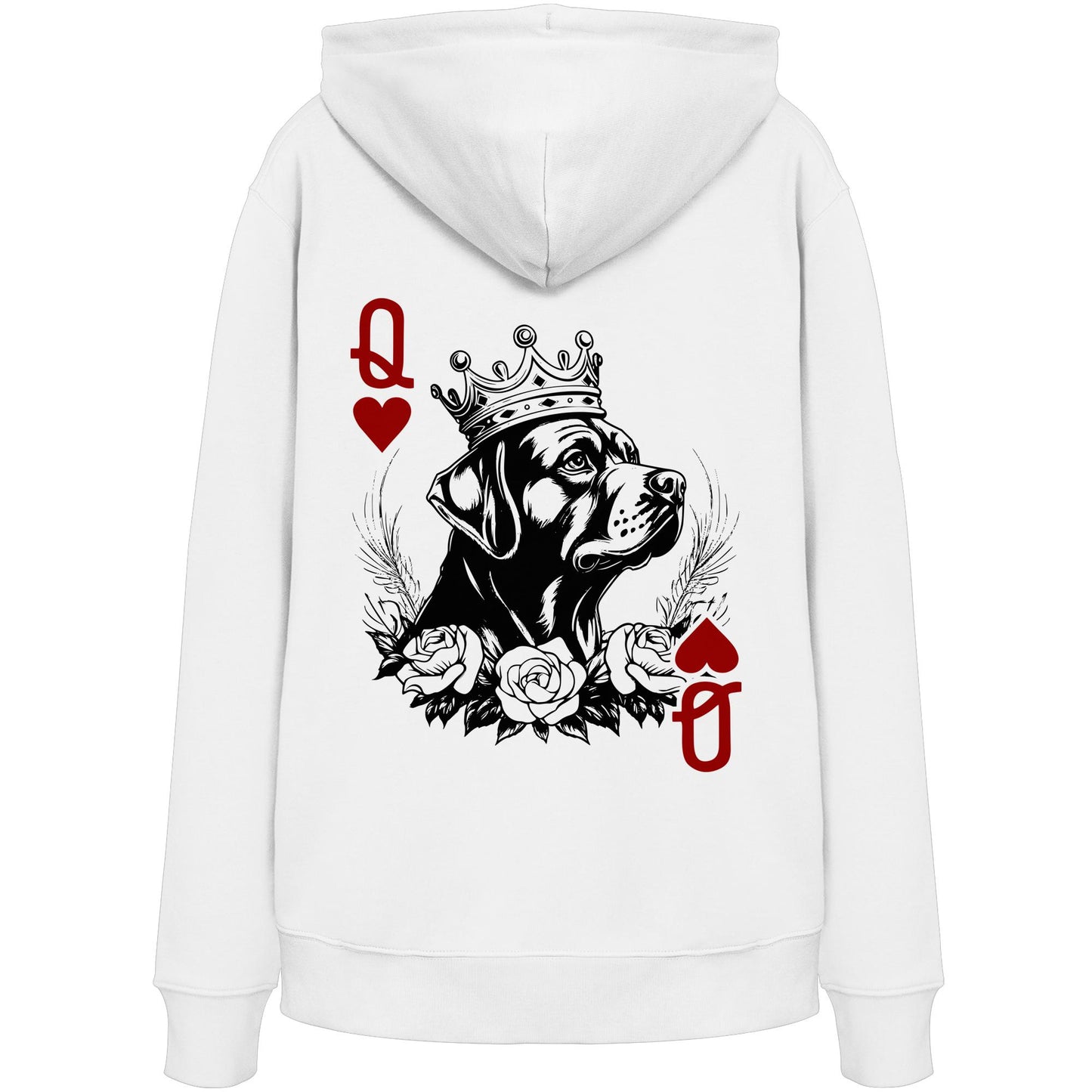 Herzkönigin Rottweiler - Organic Hoodie