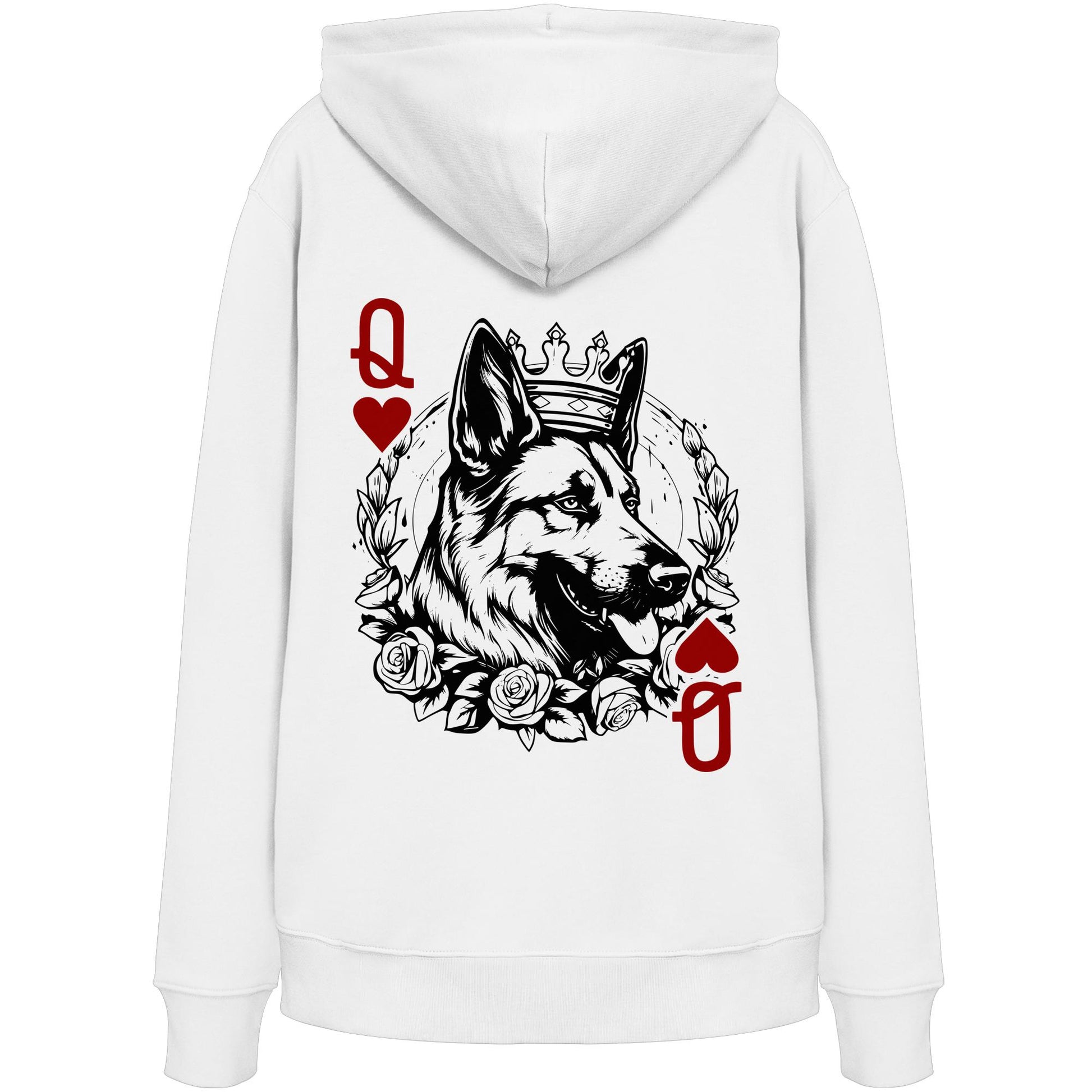 Herzkönigin Schäferhund - Organic Hoodie