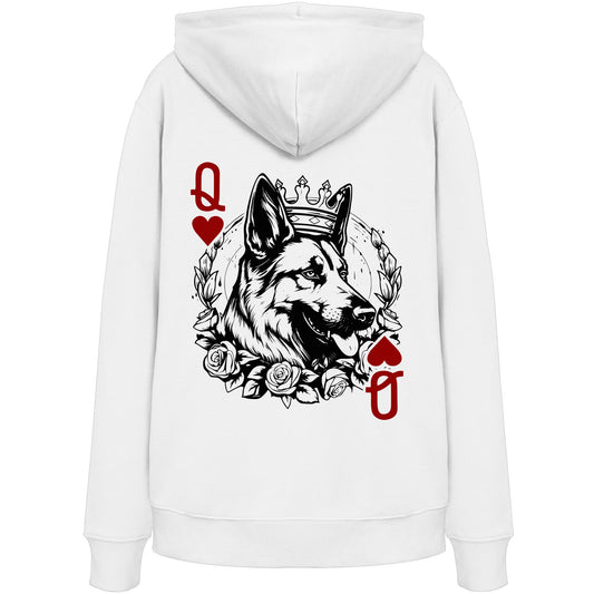 Herzkönigin Schäferhund - Organic Hoodie