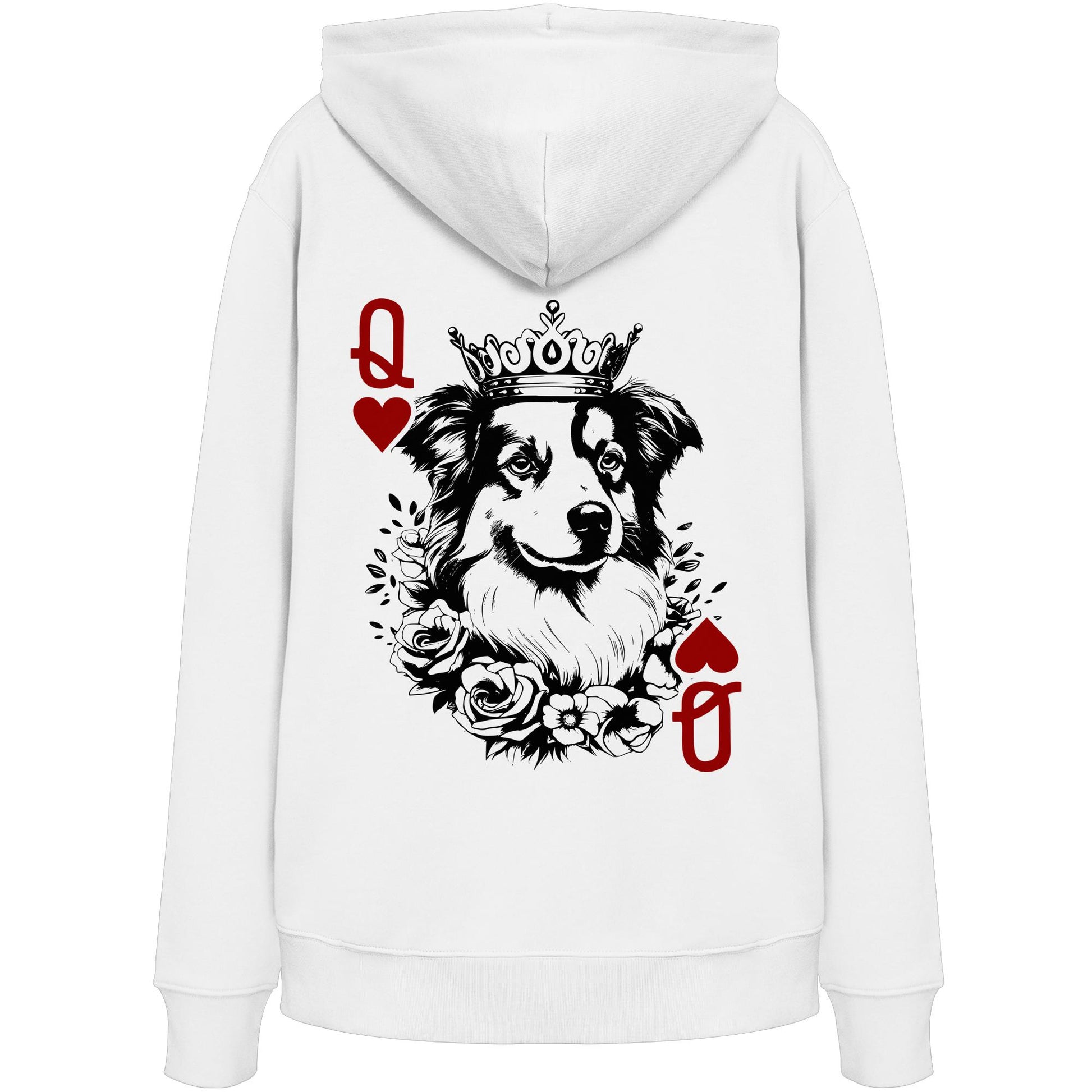 Herzkönigin Australian Shepherd - Organic Hoodie