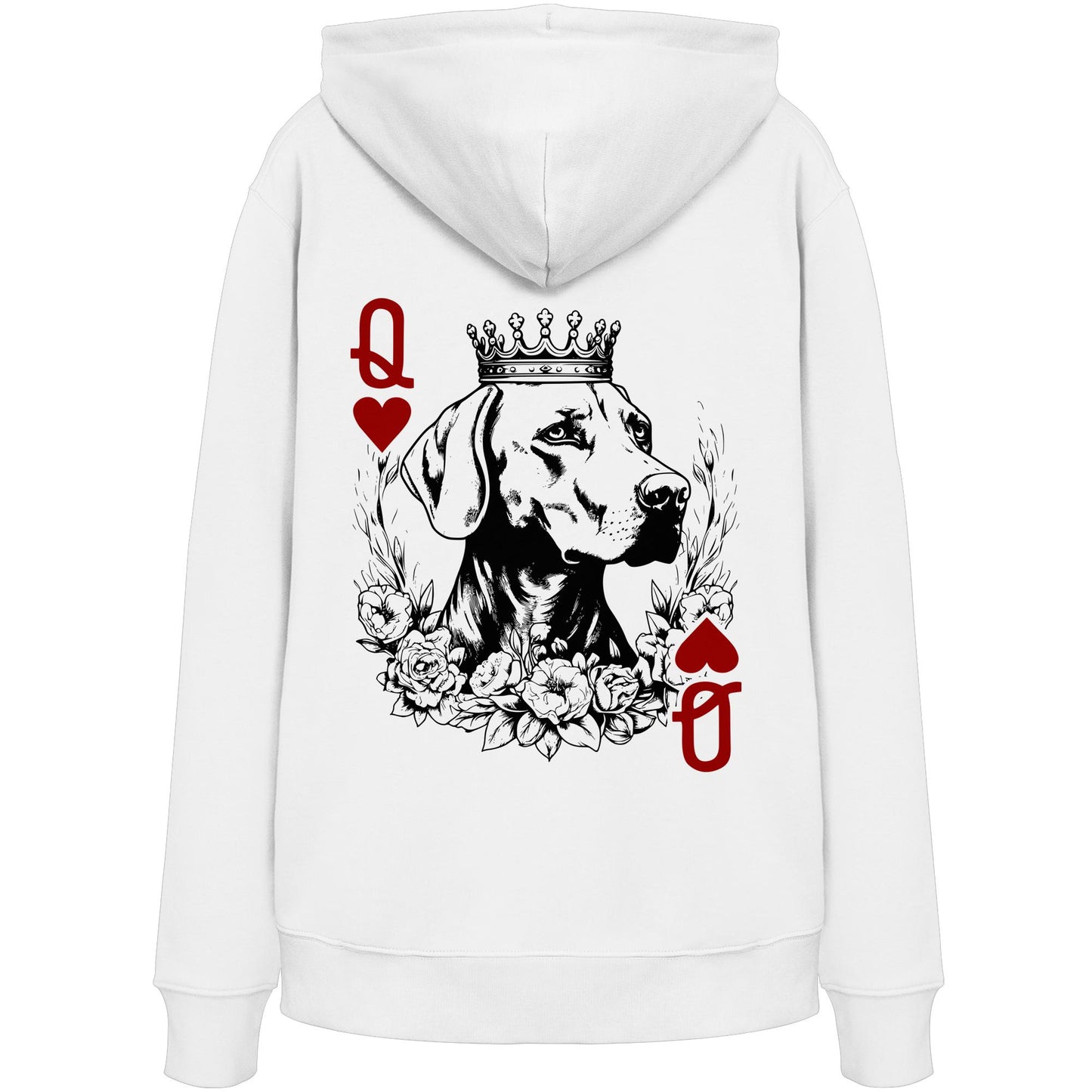 Herzkönigin Weimaraner - Organic Hoodie