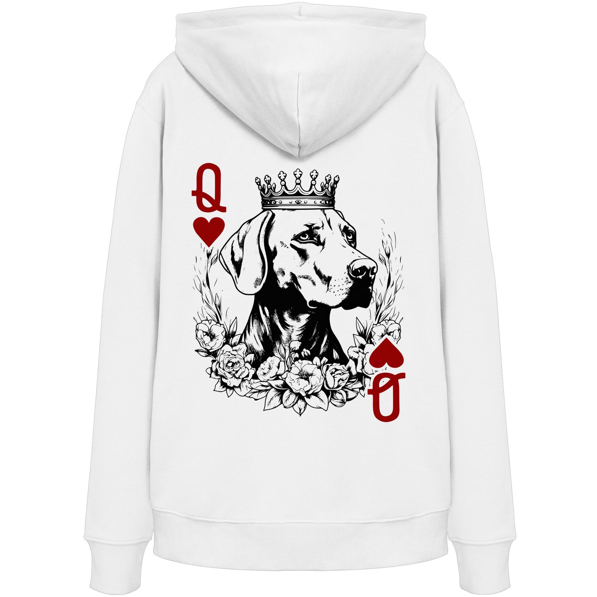 Herzkönigin Weimaraner - Organic Hoodie