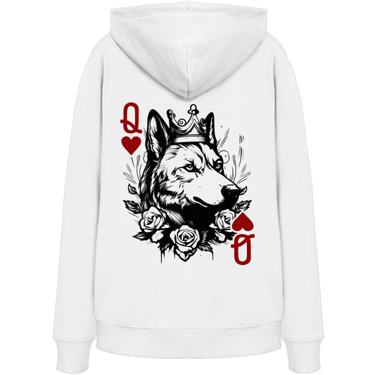 Herzkönigin Wolfhund - Organic Hoodie