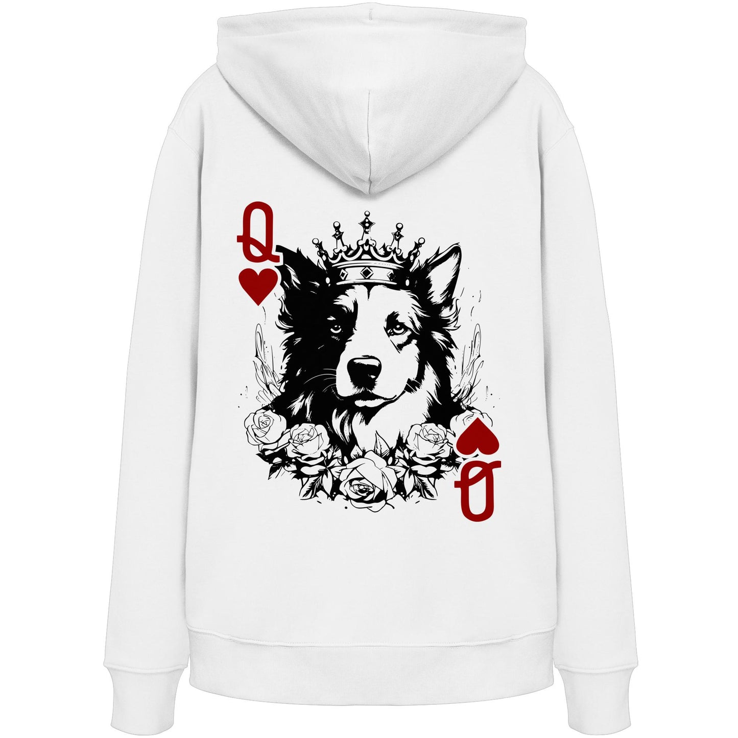 Herzkönigin Border Collie - Organic Hoodie