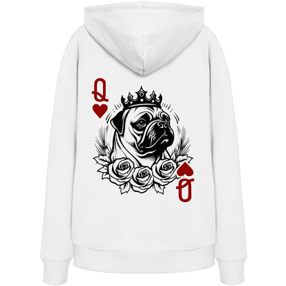 Herzkönigin Mops - Organic Hoodie
