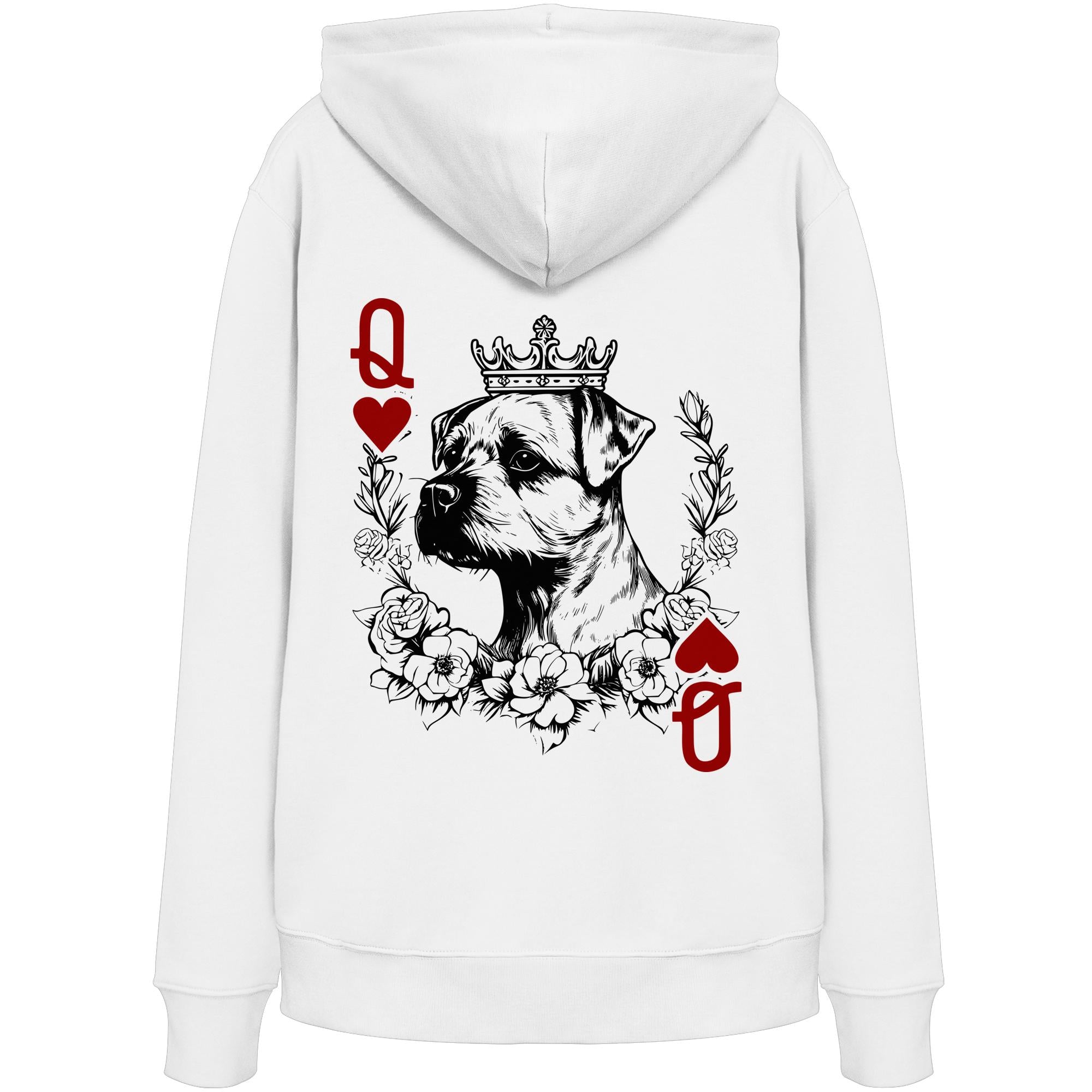 Herzkönigin Border Terrier - Organic Hoodie