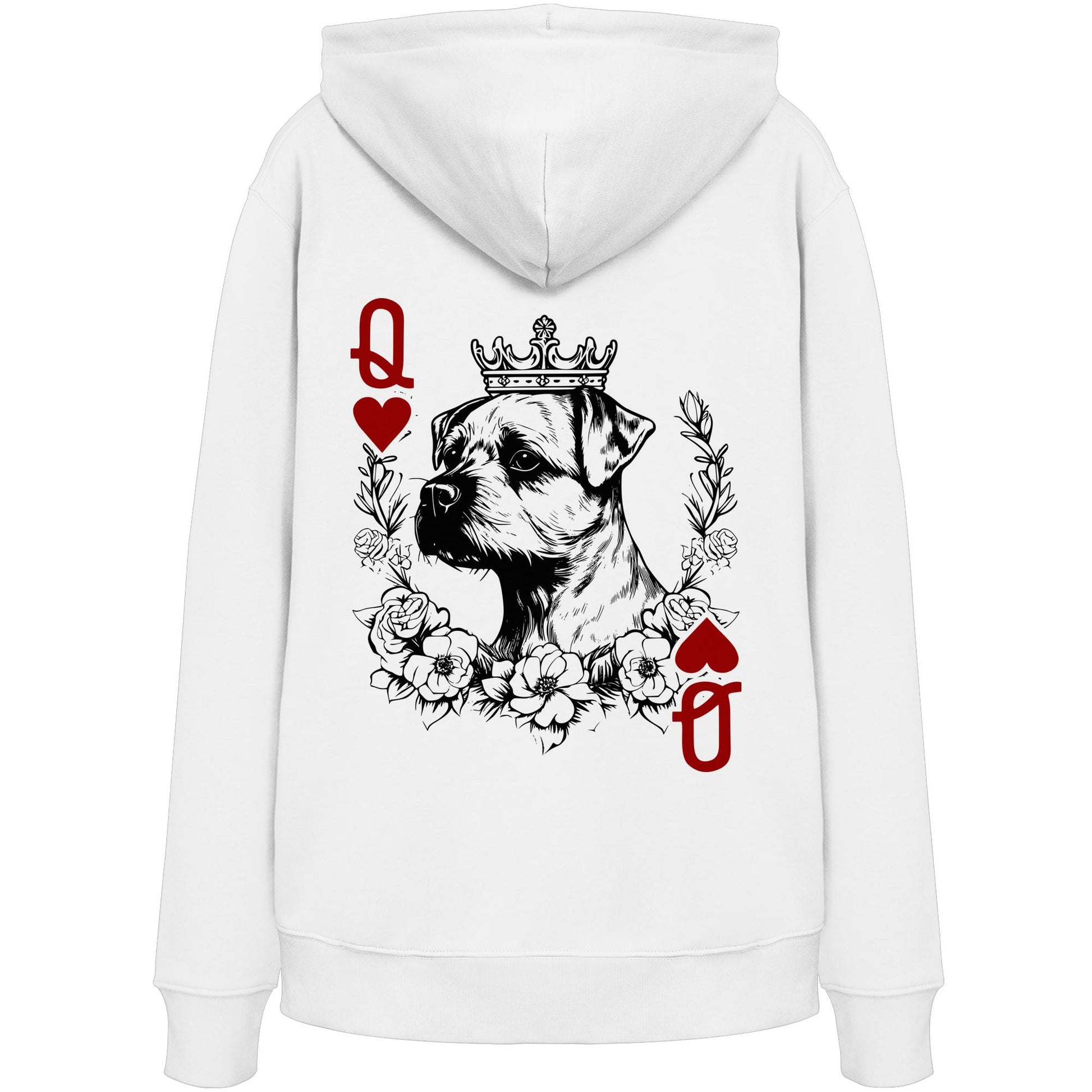Herzkönigin Border Terrier - Organic Hoodie