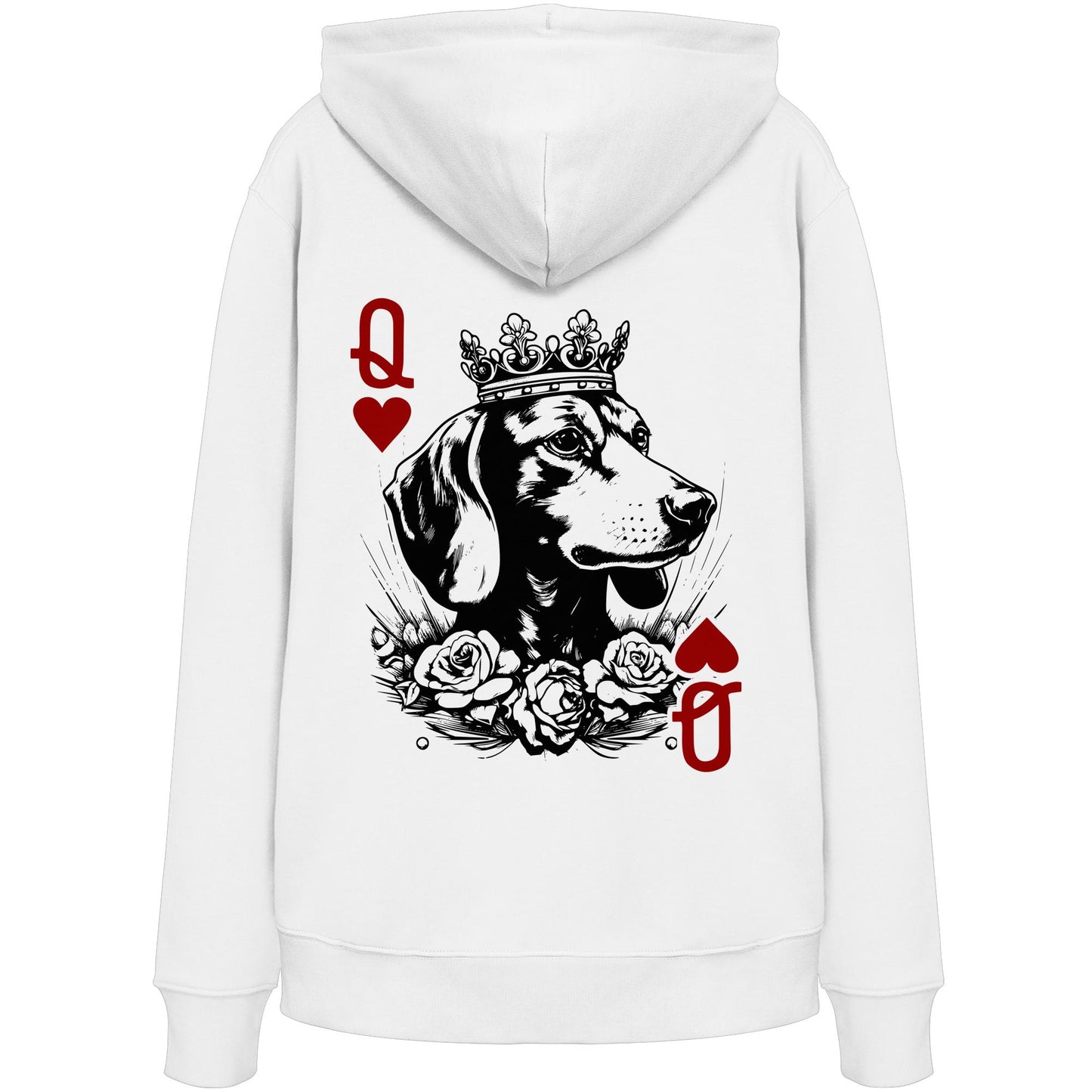 Herzkönigin Dackel - Organic Hoodie