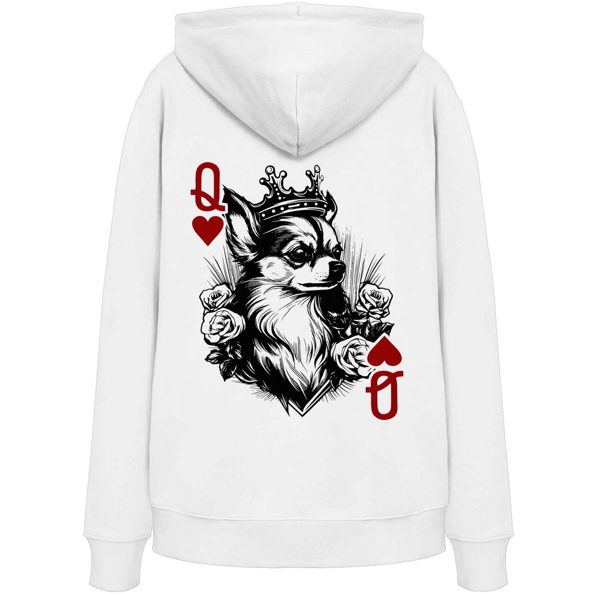 Herzkönigin Chihuahua - Organic Hoodie
