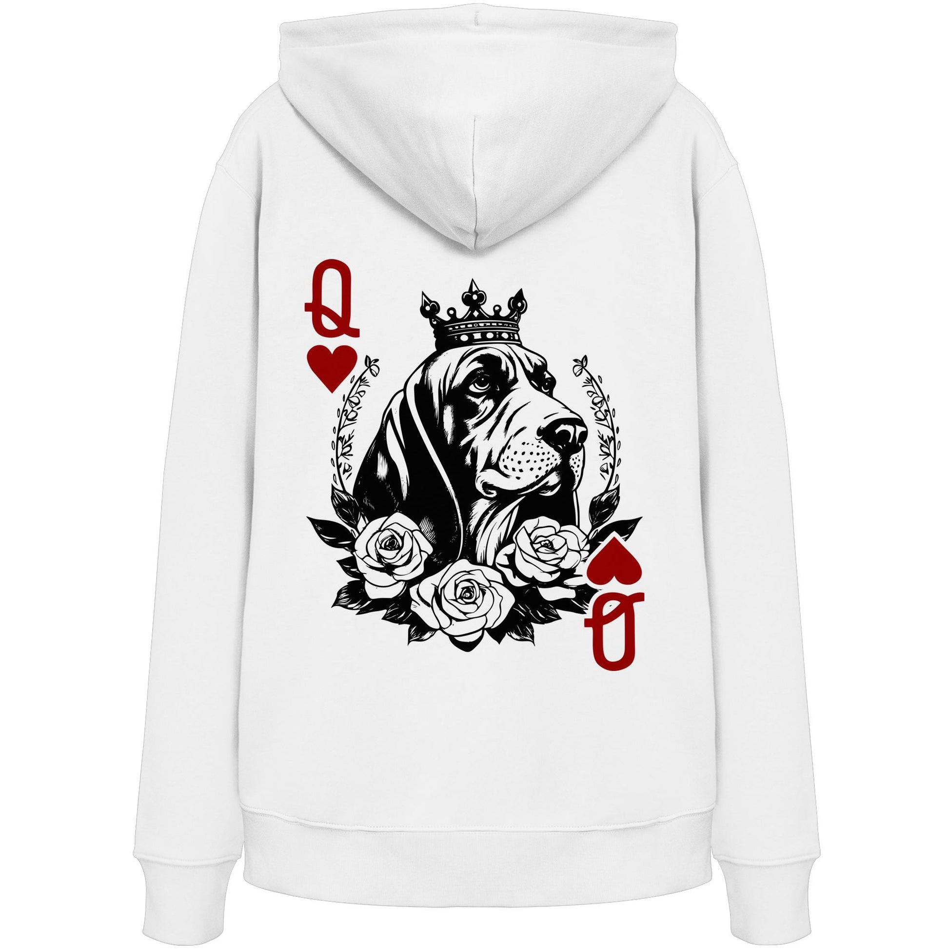 Herzkönigin Basset Hound - Organic Hoodie