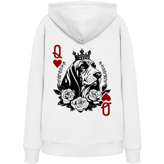 Herzkönigin Basset Hound - Organic Hoodie