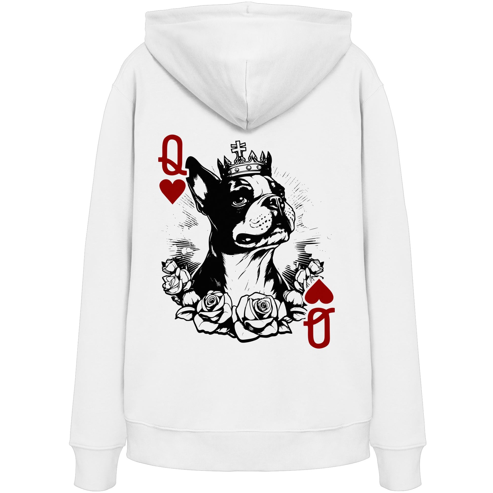 Herzkönigin Boston Terrier - Organic Hoodie