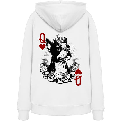Herzkönigin Boston Terrier - Organic Hoodie