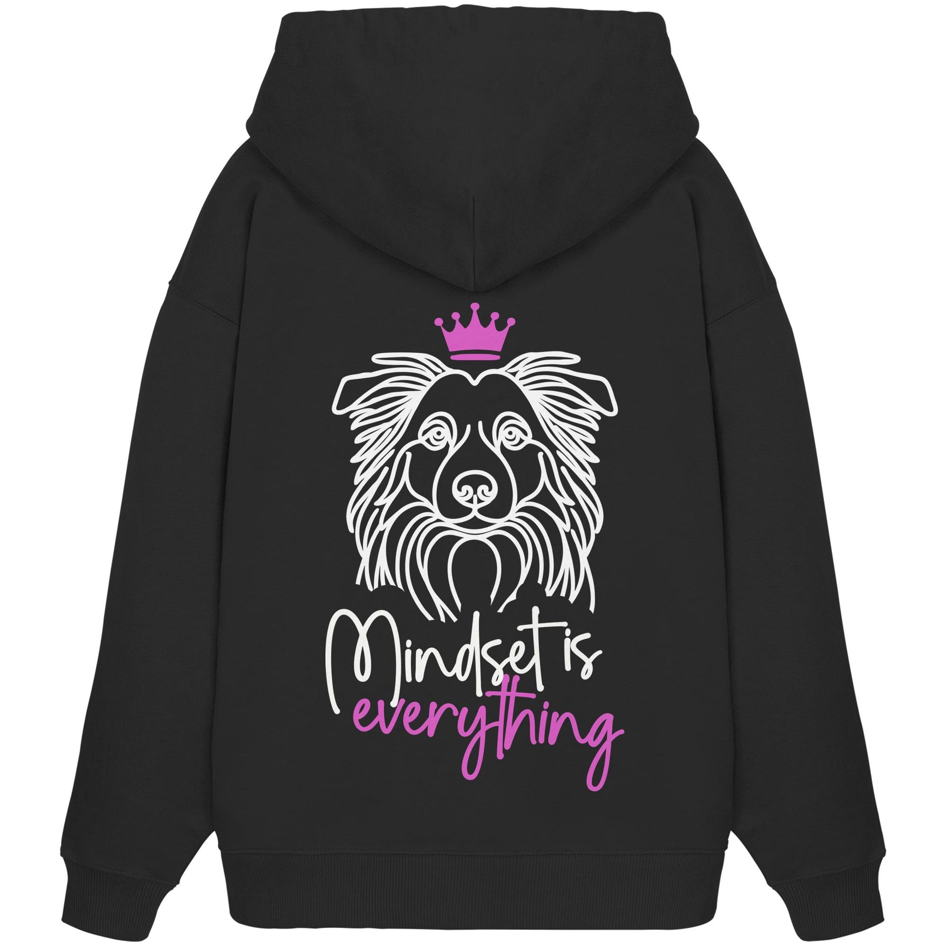 Border Collie - Mindset is everything - Organic Oversize Hoodie