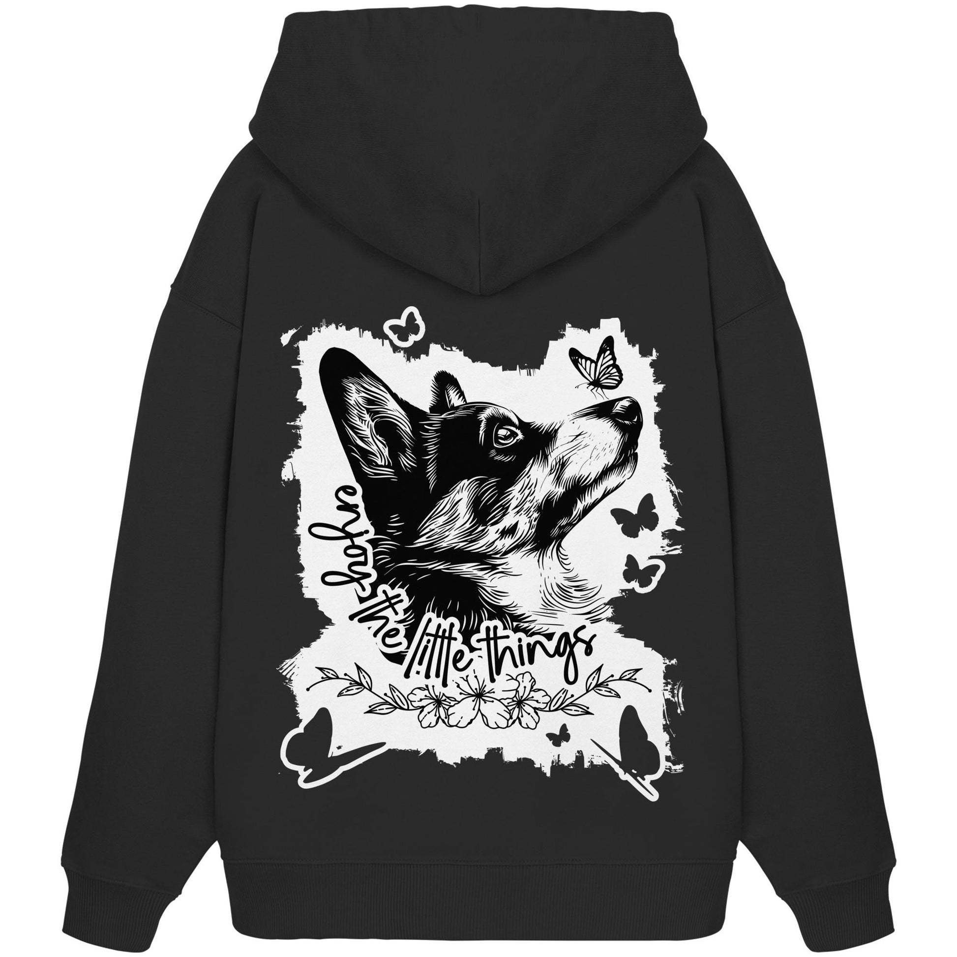 Corgi - enjoy the little things - Organic Oversize Hoodie