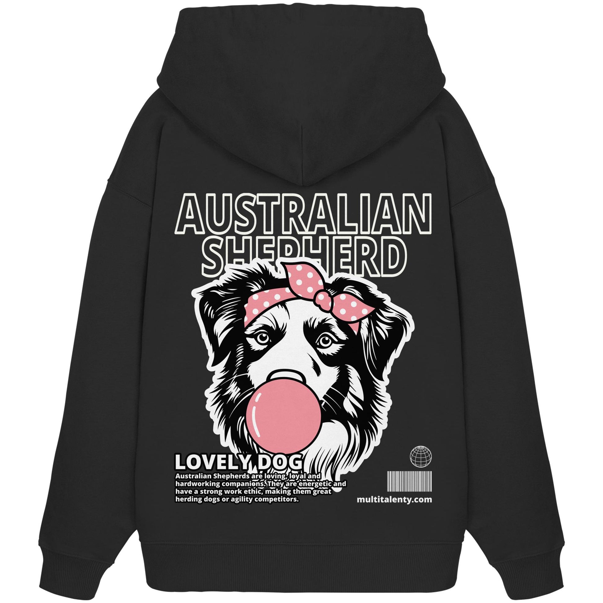 Bubble Gum Aussie (rosa) - Organic Oversize Hoodie