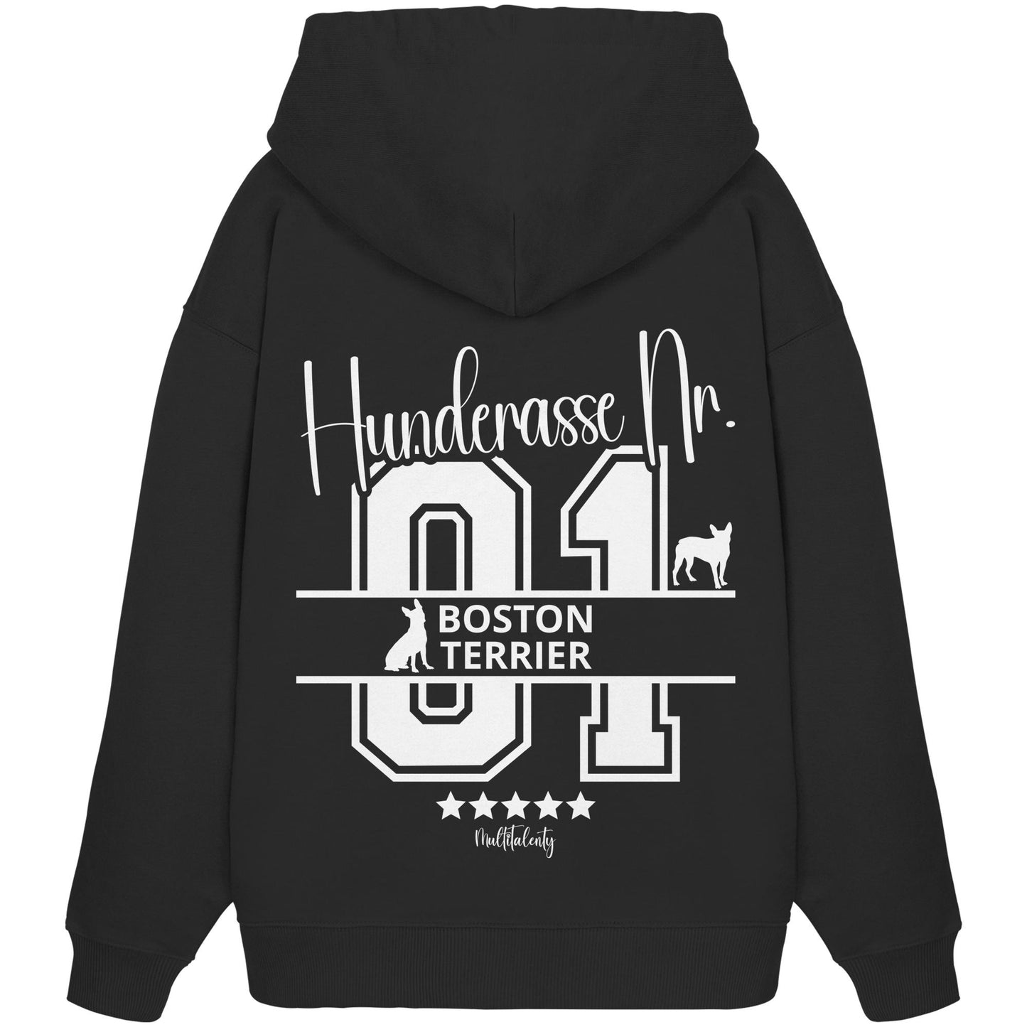 Nr. 01 Boston Terrier - Organic Oversize Hoodie