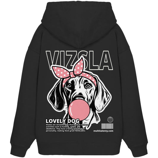 Bubble Gum Vizsla (rosa) - Organic Oversize Hoodie