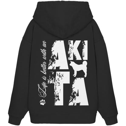Life is better with an Akita - Organic Oversize Hoodie