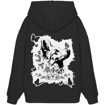 Weißer Schäferhund - enjoy the little things - Organic Oversize Hoodie