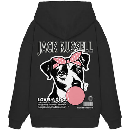 Bubble Gum Jack Russell (rosa) - Organic Oversize Hoodie