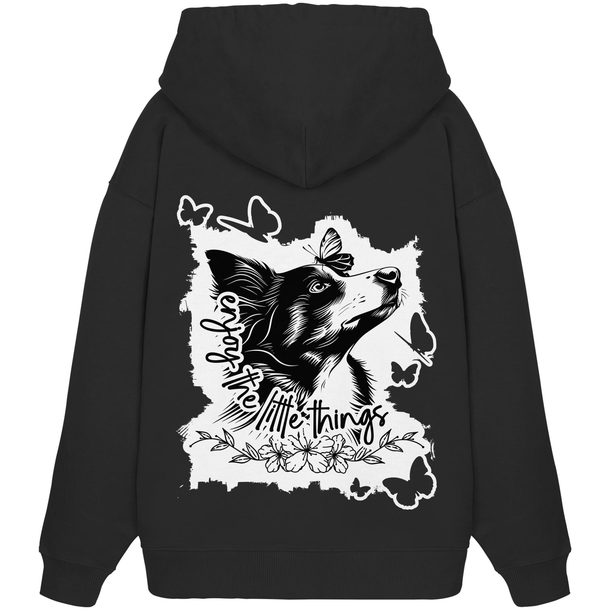 Border Collie - enjoy the little things - Organic Oversize Hoodie