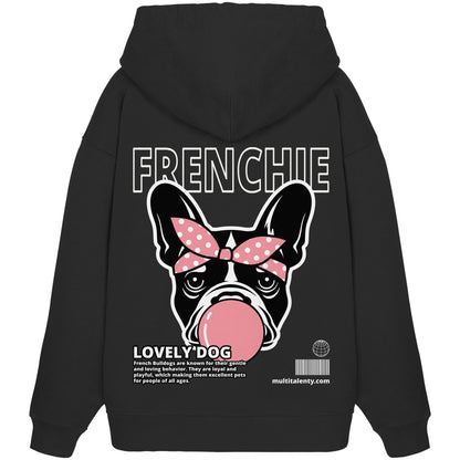 Bubble Gum Frenchie (rosa) - Organic Oversize Hoodie