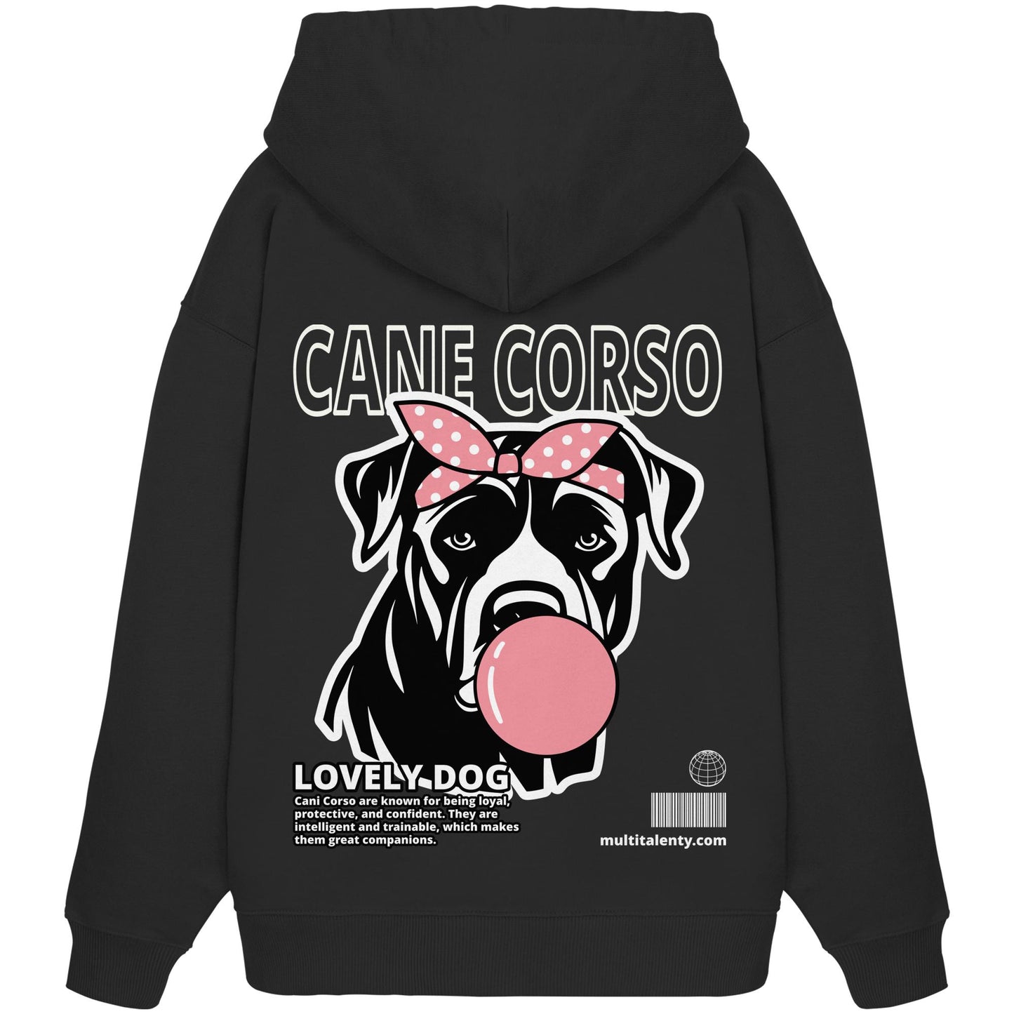 Bubble Gum Cane Corso (rosa) - Organic Oversize Hoodie