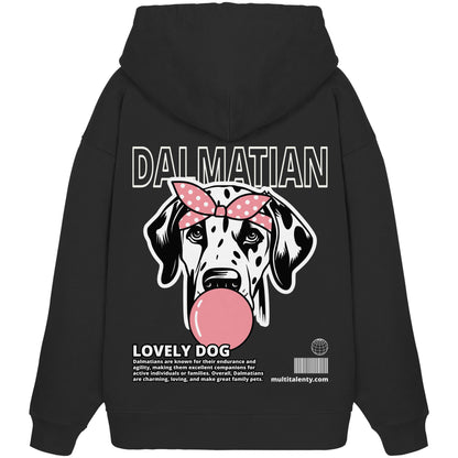 Bubble Gum Dalmatian (rosa) - Organic Oversize Hoodie
