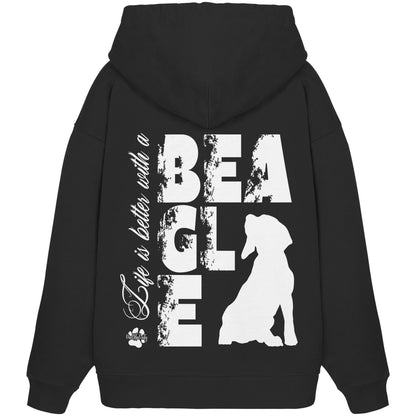 Life is better with a Beagle - Organic Oversize Hoodie