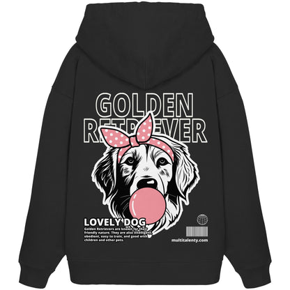Bubble Gum Golden Retriever (rosa) - Organic Oversize Hoodie