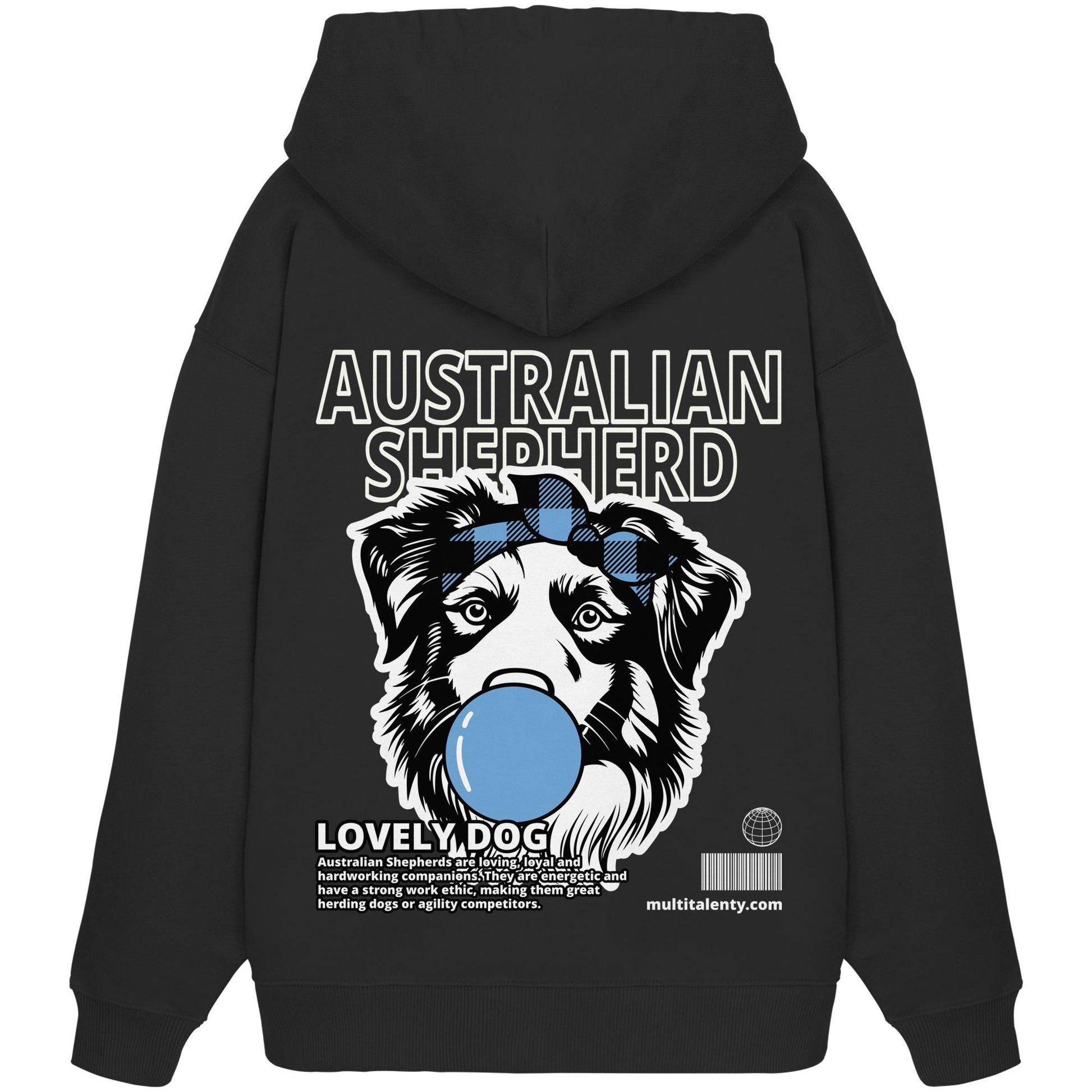 Bubble Gum Aussie (blau) - Organic Oversize Hoodie