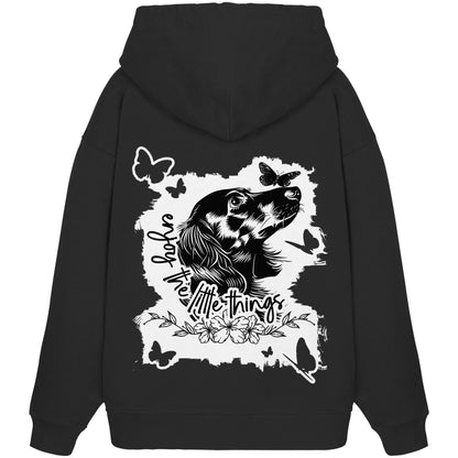 Dackel (Langhaar) - enjoy the little things - Organic Oversize Hoodie