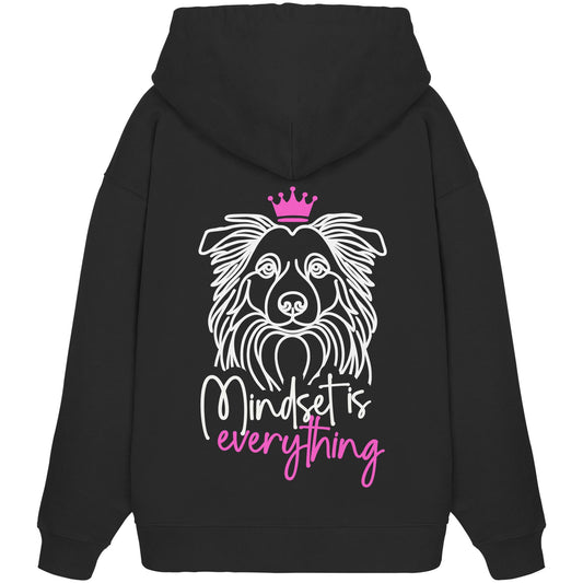 Border Collie - Mindset is everything - Organic Oversize Hoodie
