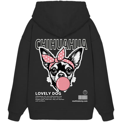 Bubble Gum Chihuahua (rosa) - Organic Oversize Hoodie