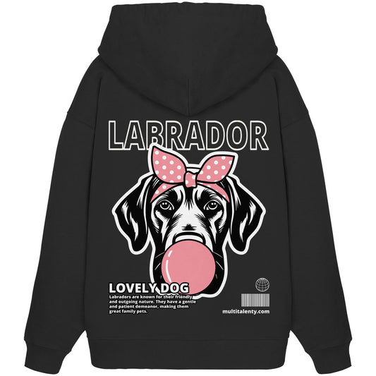 Bubble Gum Labrador (rosa) - Organic Oversize Hoodie
