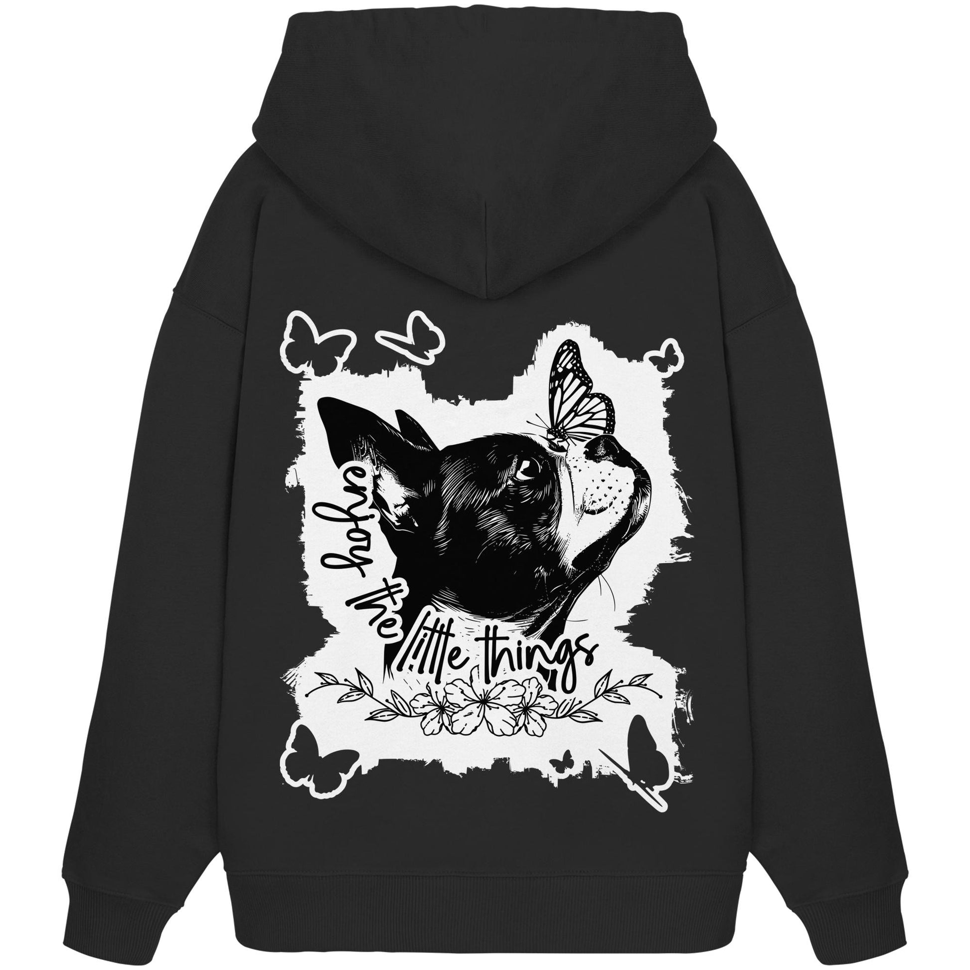 Boston Terrier - enjoy the little things - Organic Oversize Hoodie