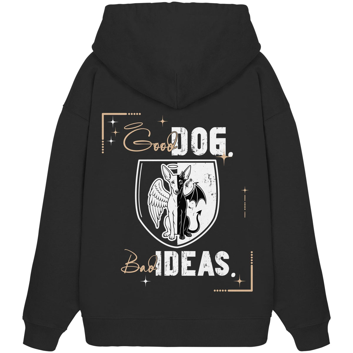 Good Dog. Bad Ideas. - Podenco - Organic Oversize Hoodie