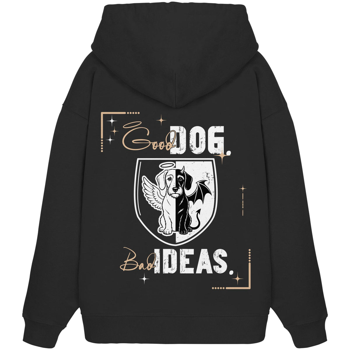 Good Dog. Bad Ideas. - Dackel (Rauhaar) - Organic Oversize Hoodie