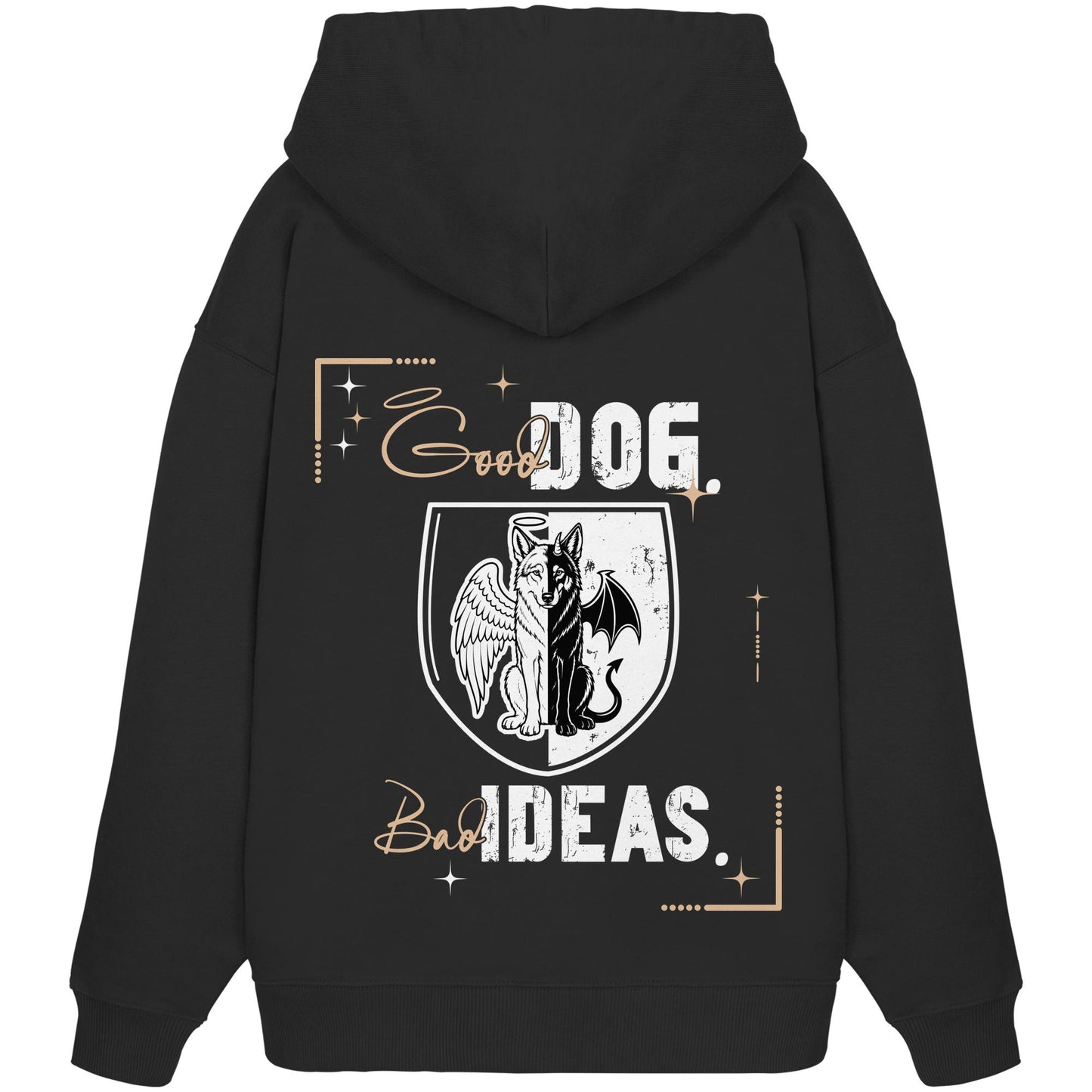 Good Dog. Bad Ideas. - Wolfhund - Organic Oversize Hoodie