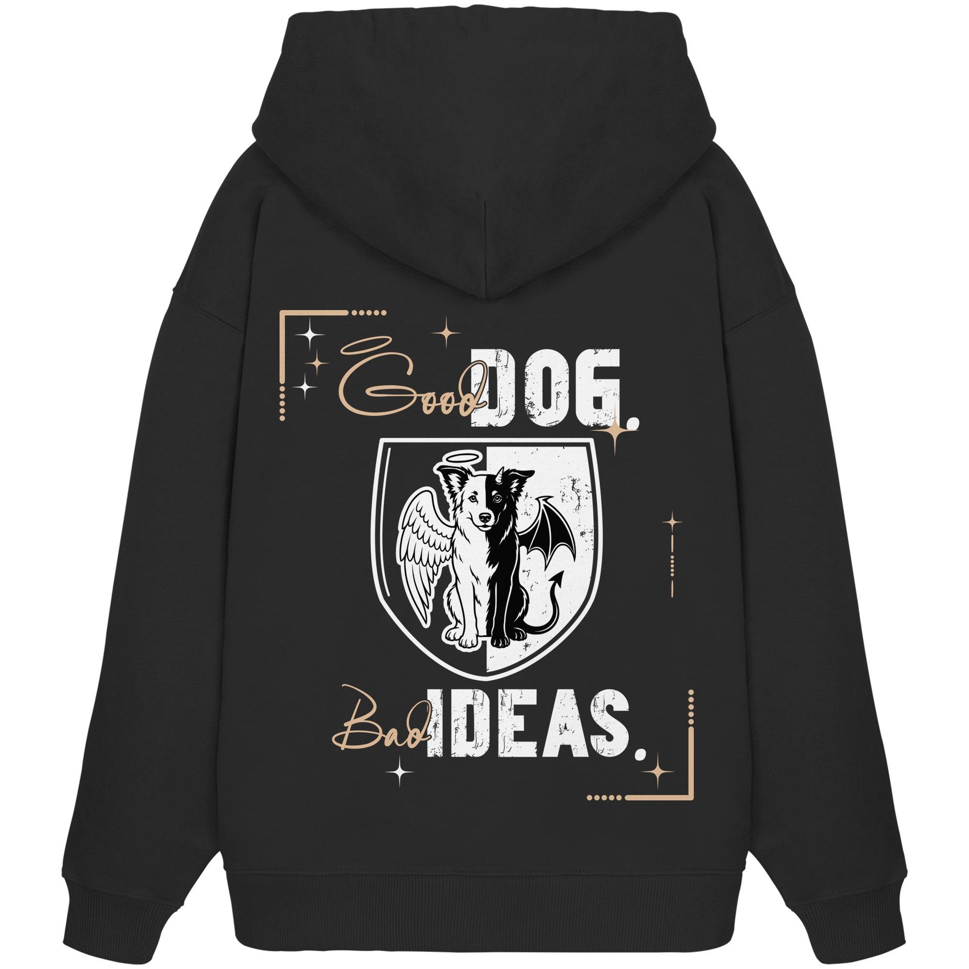 Good Dog. Bad Ideas. - Border Collie - Organic Oversize Hoodie