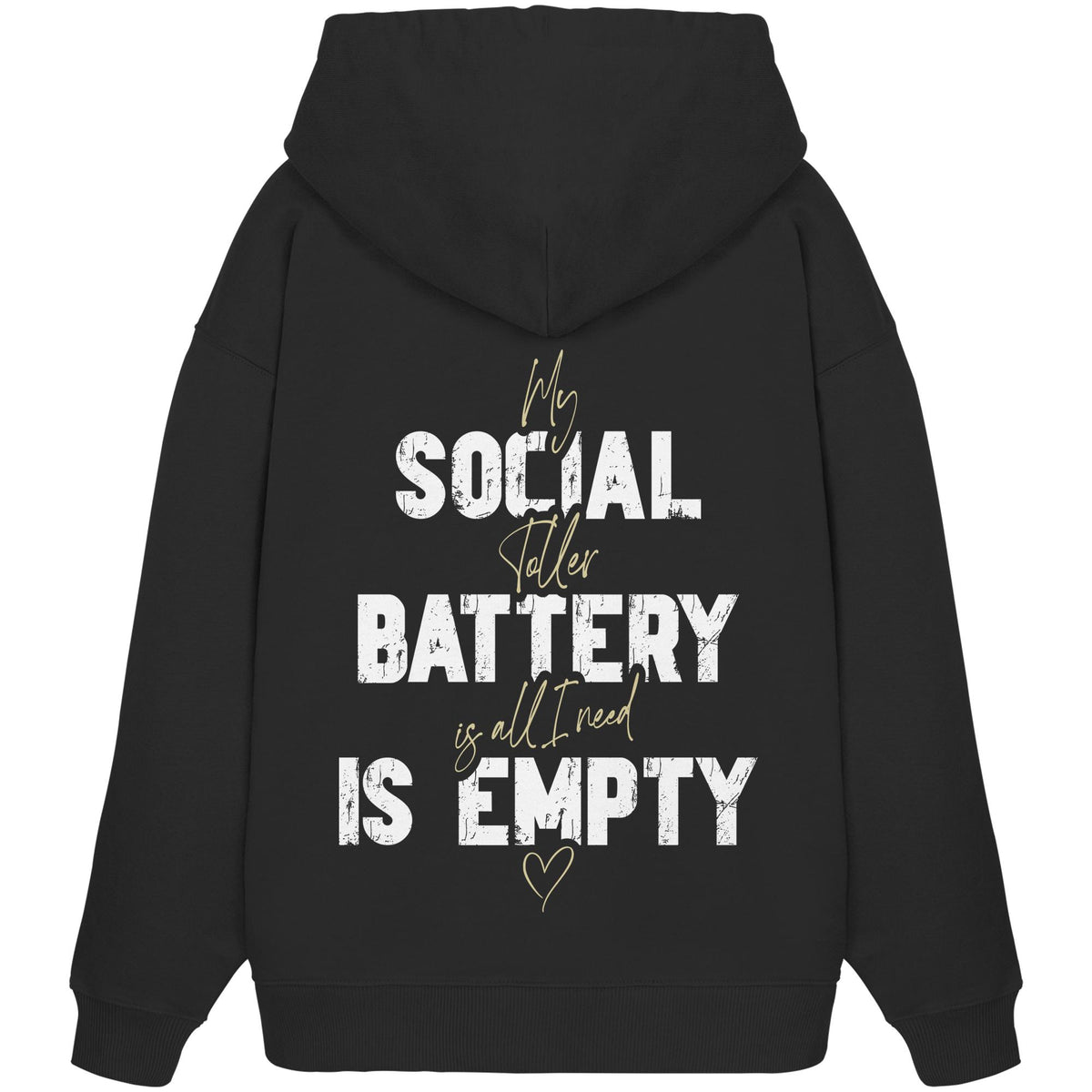 Social Battery Is Empty - Nova Scotia Duck Tolling Retriever - Organic Oversize Hoodie