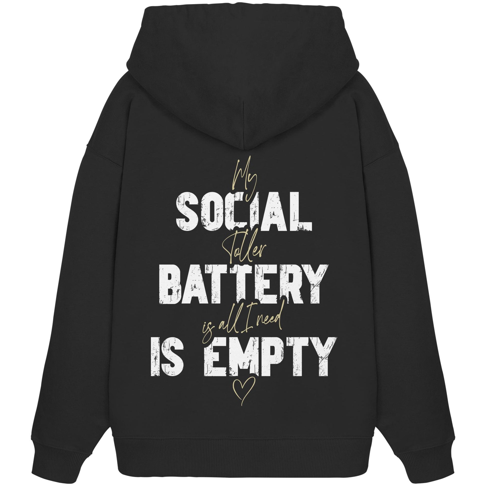 Social Battery Is Empty - Nova Scotia Duck Tolling Retriever - Organic Oversize Hoodie