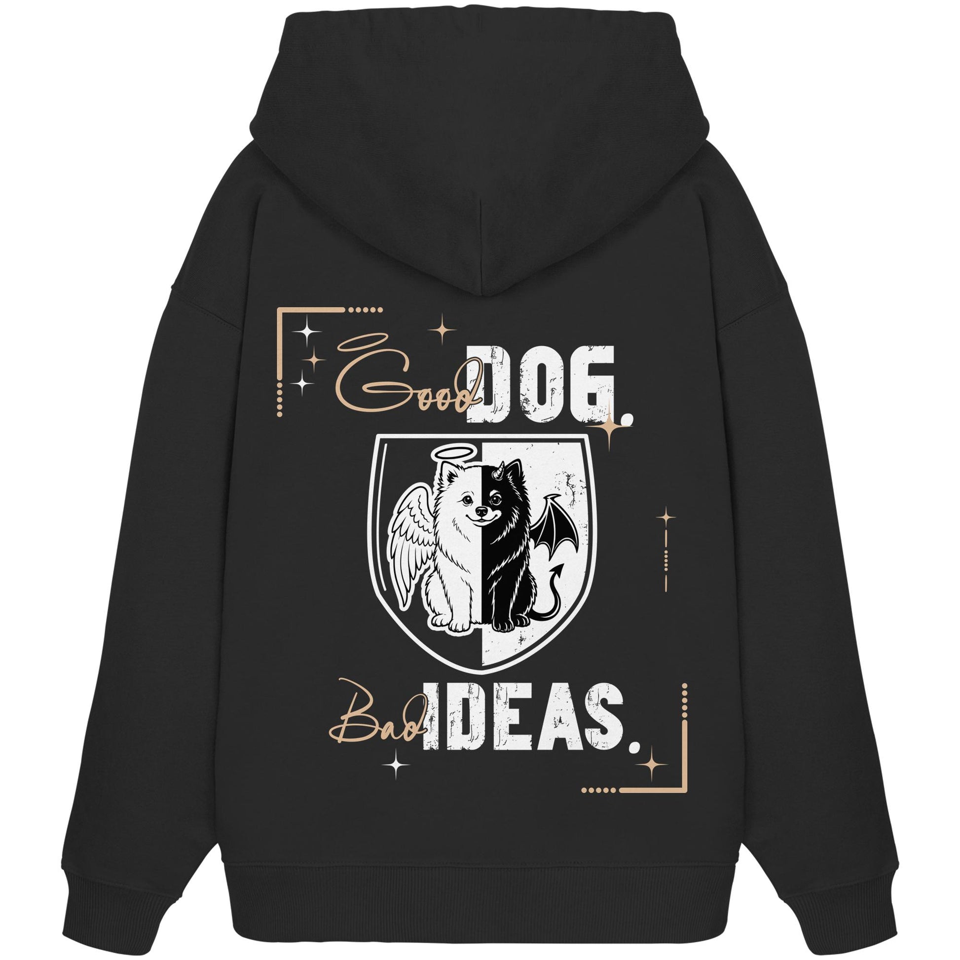 Good Dog. Bad Ideas. - Pomeranian - Organic Oversize Hoodie