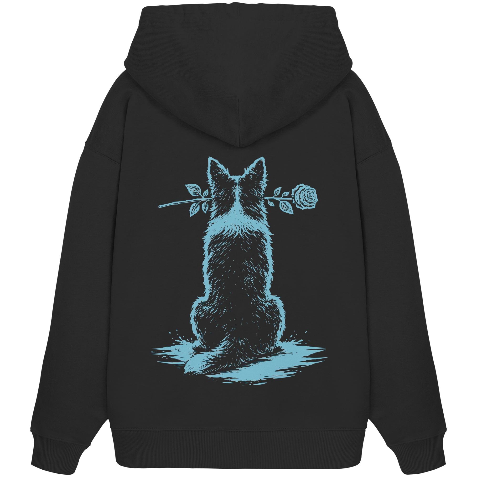 Silent Loyalty - Border Collie (Stehohren) - Organic Oversize Hoodie