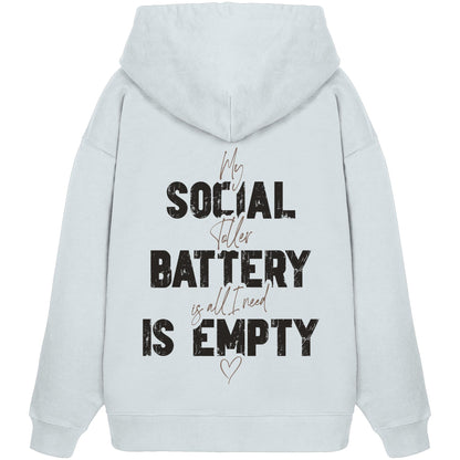 Social Battery Is Empty - Nova Scotia Duck Tolling Retriever - Organic Oversize Hoodie