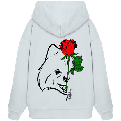 Tattoo Rose - Pomeranian - Organic Oversize Hoodie