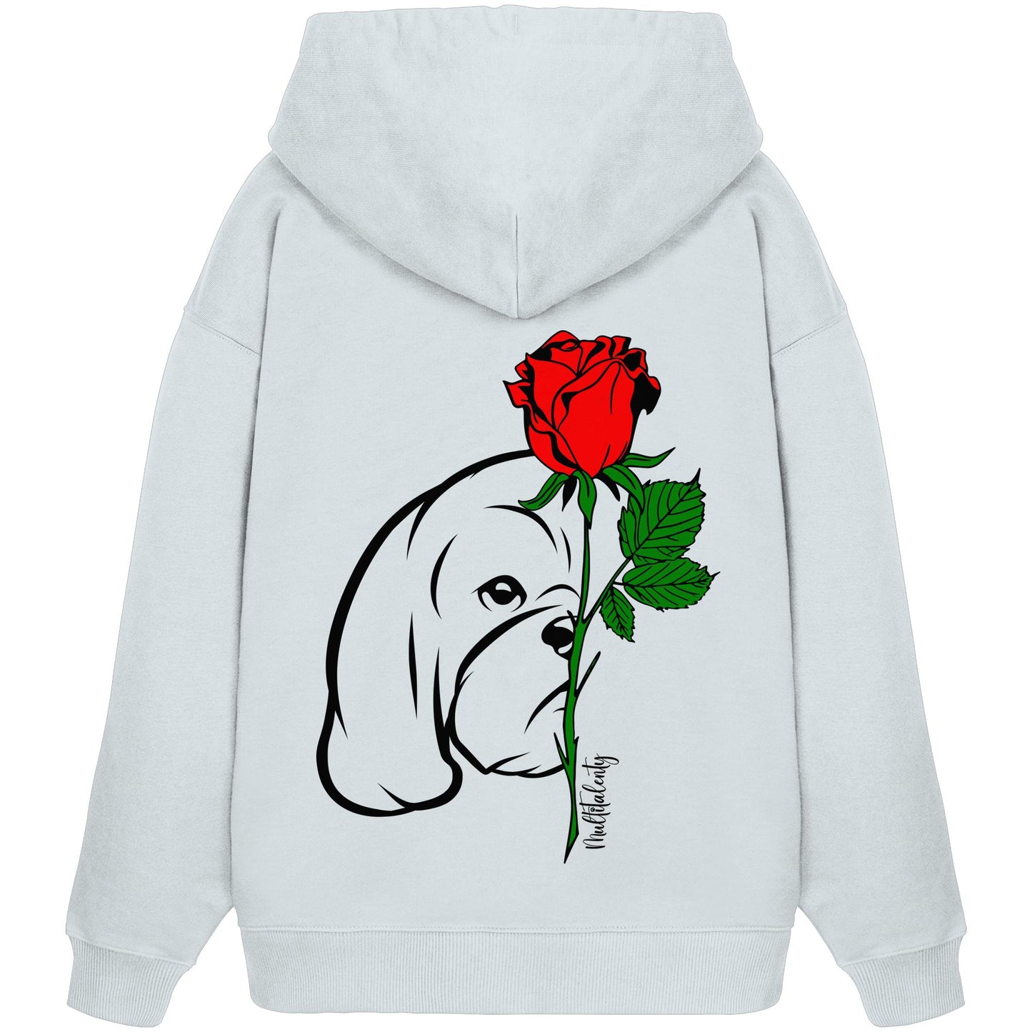 Tattoo Rose - Shih Tzu - Organic Oversize Hoodie