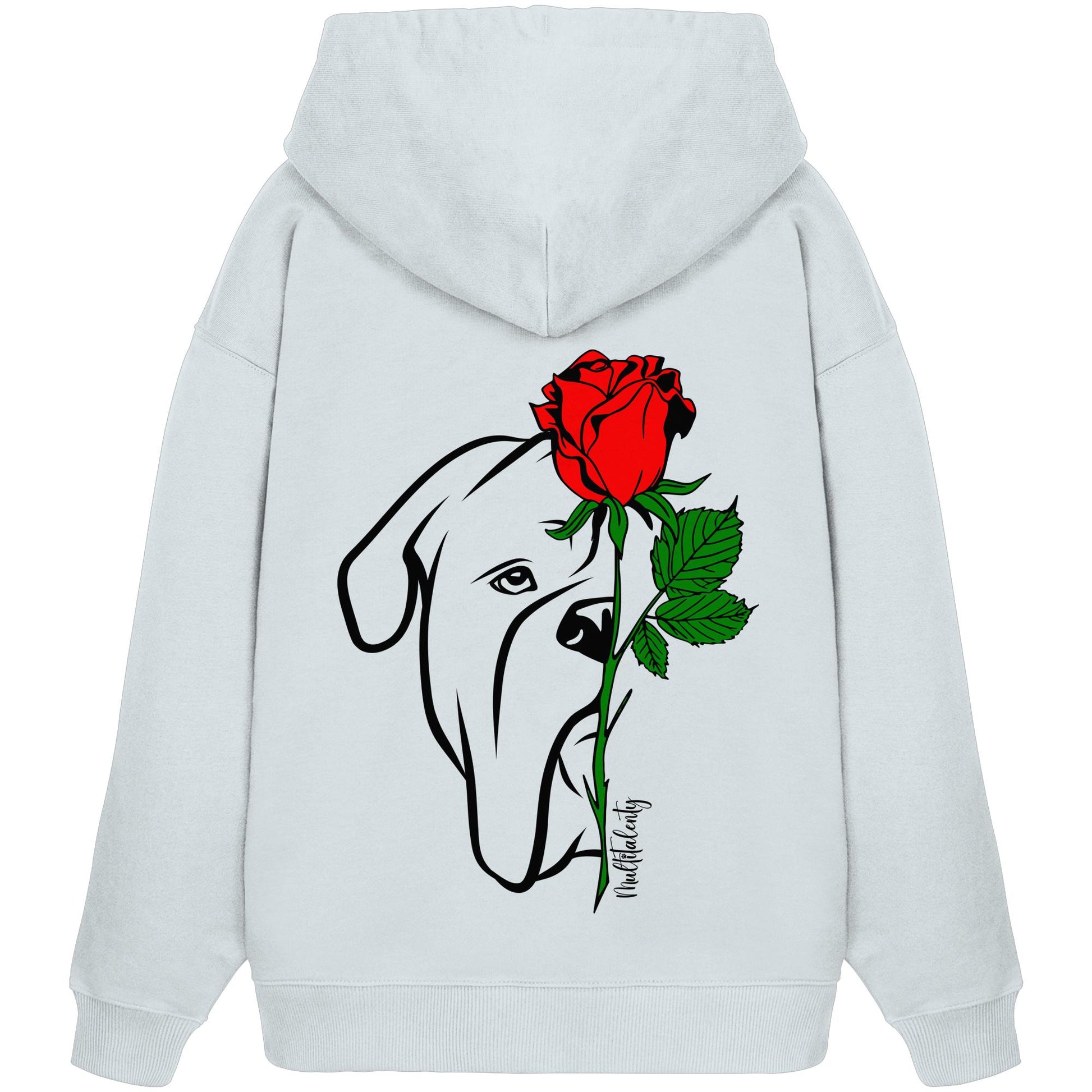 Tattoo Rose - Bullmastiff - Organic Oversize Hoodie