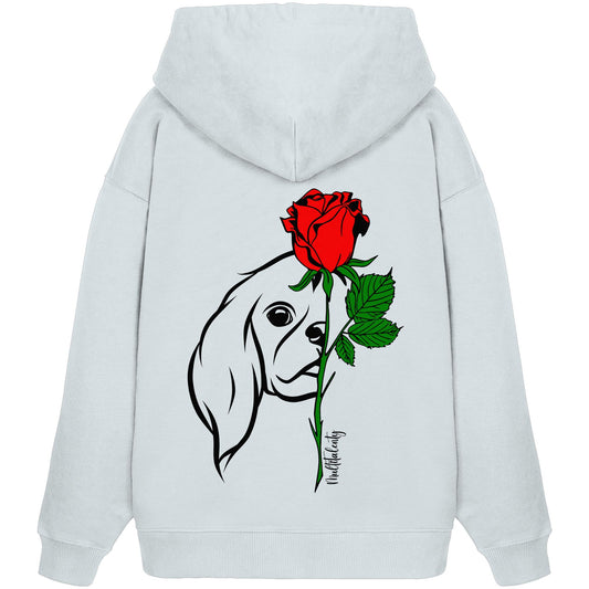 Tattoo Rose - Cavalier King Charles Spaniel - Organic Oversize Hoodie